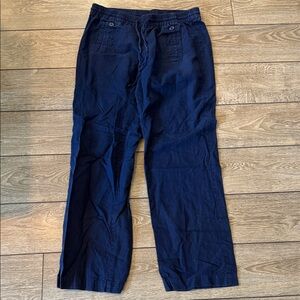 Nautica Women's Wide Leg Pants - Deep Blue